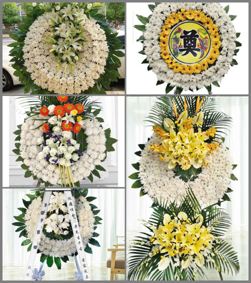 湖南永州道县四马桥镇八亩洞村花圈速递